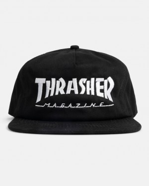 Sombreros Thrasher Magazine Thrasher Snapback Negros Blancos | VEA-573982